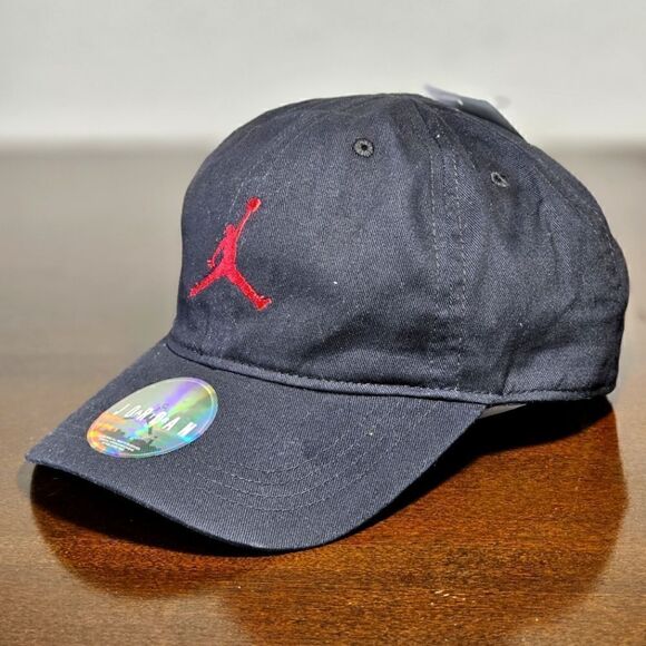 Air Jordan 1 2 3 4 11 Retro Bred Chicago Dad Hat Cap Black Red Cotton Cap New